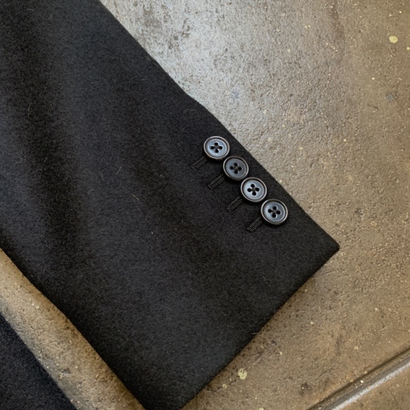 Hedi Slimane × Saint Laurent Paris $4,500 Heavy Lurex Wool and Silk Long Coat Br - Picture 10 of 14